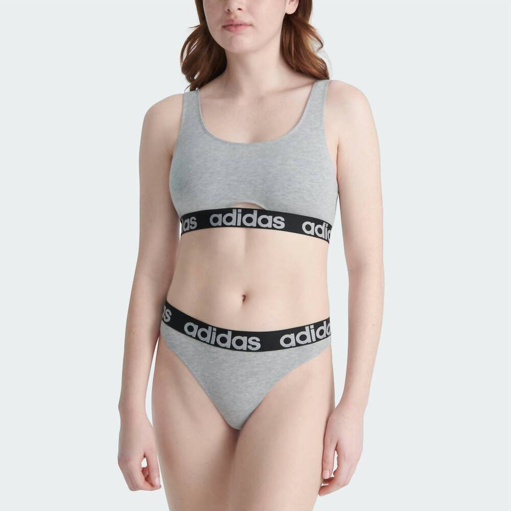NEW ADIDAS scoop bralette in heather grey